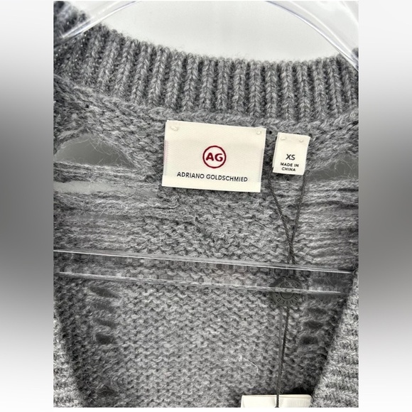 AG Adriano Goldschmied New Sandrine Oversized Wool Mohair Cardigan X Small Nwt - Picture 5 of 13